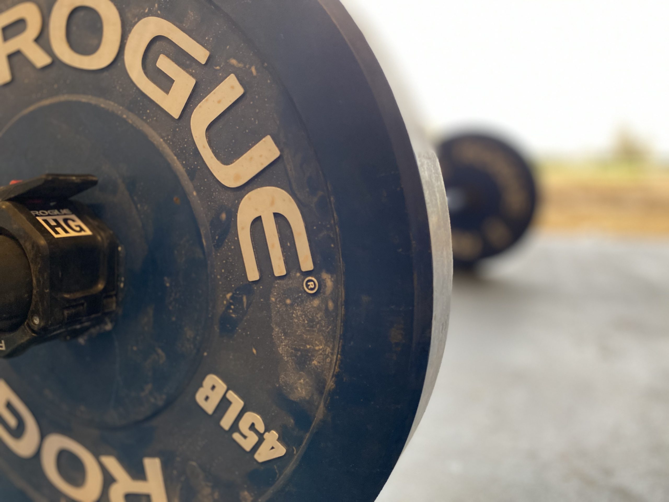 Chad E. Harris and his barbell 